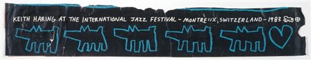 Keith Haring Kutztown 1958 - New York 1990 Senza titolo, 1983 Gessetto blu su...