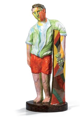 Sandro Chia Firenze 1946 Riposo, 2005 Scultura in ceramica policroma, cm. 66...