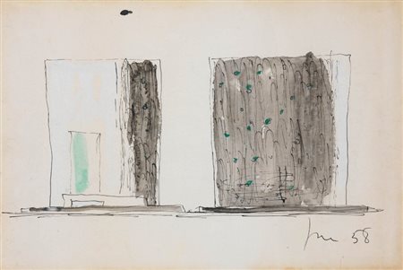 Lucio Fontana Rosario Santa Fè 1899 - Varese 1968 Senza titolo, 1958...