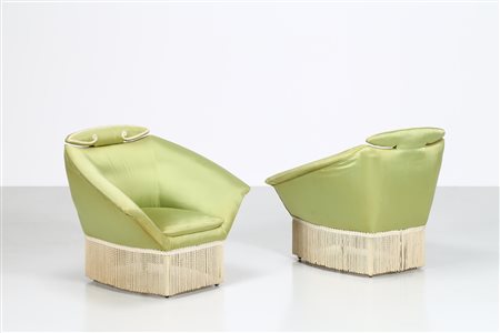 GIOVANNI GARIBOLDI Coppia di poltrone.