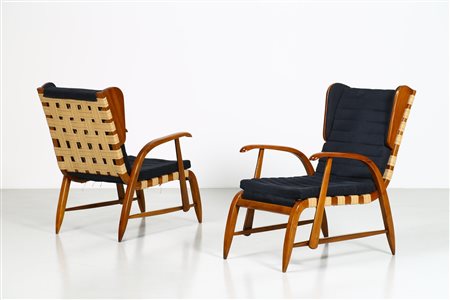 MELCHIORRE BEGA Coppia di poltrone.