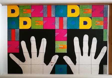 Alighiero Boetti, Da uno a dieci - Cartolina 10, 1984