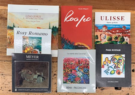 AUTORI VARI - Lotto unico di 7 cataloghi (Roasio, Zorzi, Kostabi, Ulisse, Meyer, Romano e Faccincani) 
