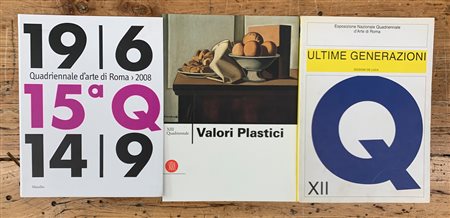 QUADRIENNALE DI ROMA - Lotto unico di 3 cataloghi