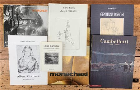 ARTISTI FIGURATIVI ITALIANI DEL '900 - Lotto unico di 7 cataloghi (Bartolini, Giacometti, Carrà, Monachesi, Gentilini e Cambellotti)