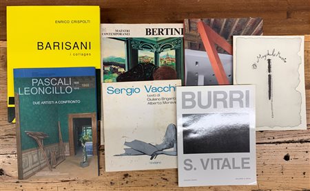 ARTISTI ITALIANI DEL DOPOGUERRA - Lotto unico di 7 volumi (Burri, Mussio, Staccioli, Pascali, Bertini, Barisani e Vacchi)