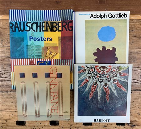 AUTORI VARI - Lotto unico di 4 cataloghi (Pane, Gottlieb, Harloff, Rauschenberg)