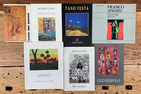 AUTORI VARI - Lotto unico di 7 cataloghi (Salvo, Del Pezzo, Festa, Chia, Asdrubali, Nespolo e Angeli)
