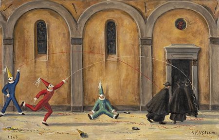 Gianfilippo Usellini "Senza titolo" 1963
olio su tela
cm 35x55
Firmato in basso