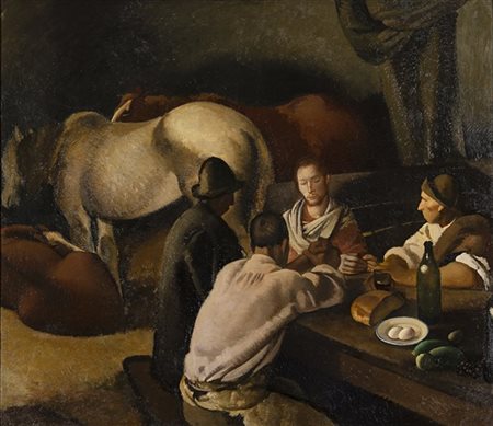 Felice Carena "La cena di Emmaus" 1922
olio su tela
cm 130x150
Firmato e datato