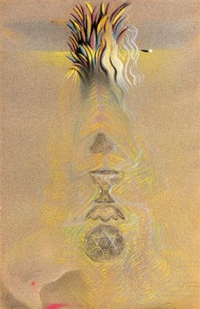 Salvador Dalì "Le Brasier - Le Coupes" 1930 circa
pastelli e collage su carta ap