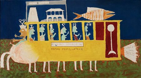 Victor Brauner "Le Grand Voyage" 1949
olio su tela
cm 115x208

Provenienza
Opera