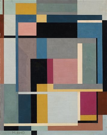 Manlio Rho "Composizione" 1939
olio su tavola
cm 53,5x42,2
Firmato in basso a si