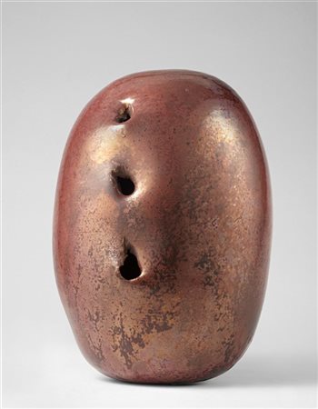 Lucio Fontana "Concetto spaziale" 1958-1960
ceramica colorata e riflessata
cm 25