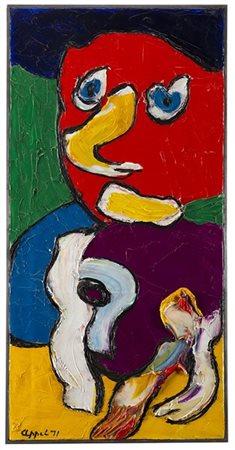 Karel Appel "Untitled (Chelsea People Series)" 1971
olio su tela
cm 77x38
Firmat