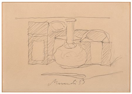 Giorgio Morandi "Natura morta" 1953
matita su carta
cm 23x32,5
Firmato e datato