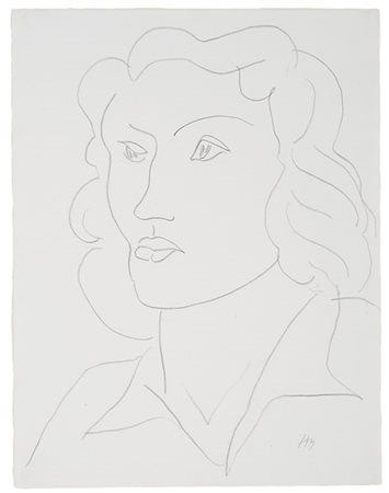 Henri Matisse "Tête de femme" 1946
matita su carta
cm 52,5x40,5
Siglato in basso