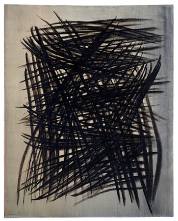 Hans Hartung "T1955-16" 1955
olio su tela
cm 81x65
Firmato e datato 55 in basso