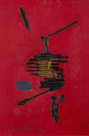 Georges Mathieu "Composition" 1968
olio su tela
cm 30,4x20,2
Firmato e datato 68
