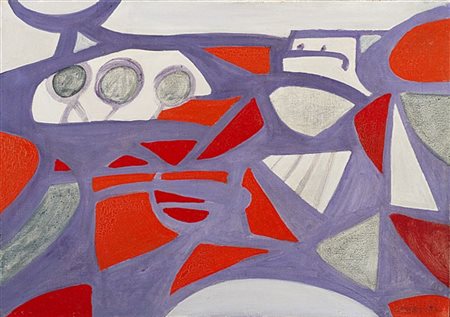 Giulio Turcato "Composizione" 1948
olio su tela
cm 35x50
Firmato in basso a dest