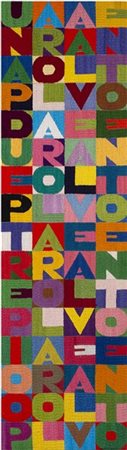 Alighiero Boetti "Una parola al vento due parole al vento tre parole al vento 10