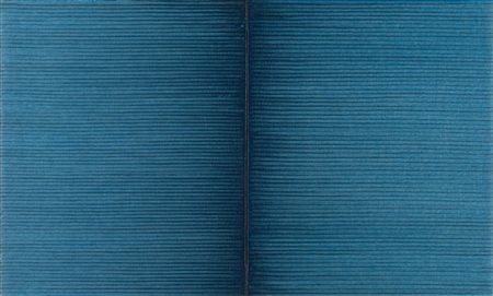 Irma Blank "Schriftzug=Atemzug" 1988
olio su tela
cm 55x91,5 (dittico)
Firmato,