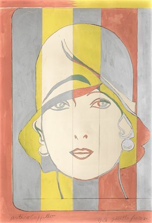 Giosetta Fioroni "Antico cappello" 1968
smalto su carta
cm 100x70
Firmata e data