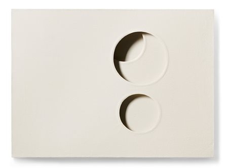 Paolo Scheggi "Intersuperficie curva" 1964-65
acrilico bianco su tre tele sovrap