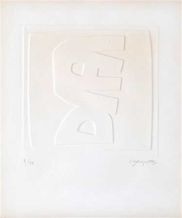 Giuseppe Capogrossi Rilievo Bianco