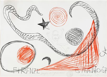Alexander Calder Ritratto di Giovanni Carandente