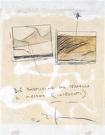 Mario Schifano Due particolari dal terrazzo di Messina (Interrotti)