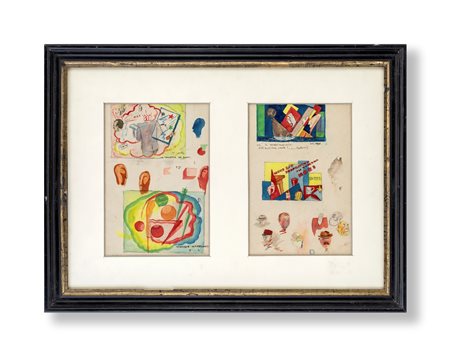 Bruno Munari Lotto di due acquarelli