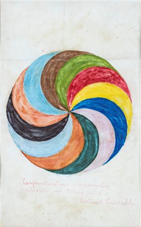 Arturo Ciacelli Composizione Iridescente radiante sul fondo