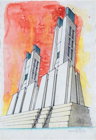 Antonio Sant'Elia Progetto per un edificio monumentale