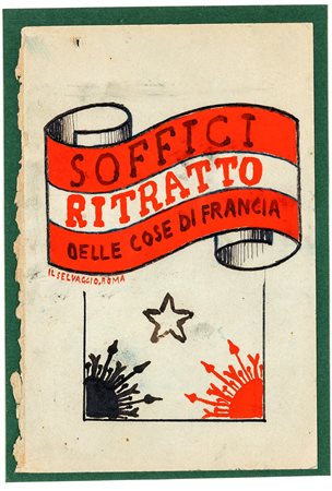 Ardengo Soffici Bozzetto per la copertina del “Ritratto delle cose di Francia”