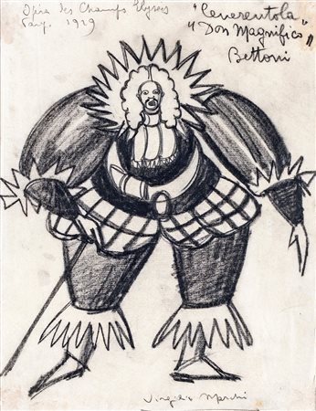 Virgilio Marchi Bozzetto di scena per Don Magnifico da "Cenerentola" di Bettoni