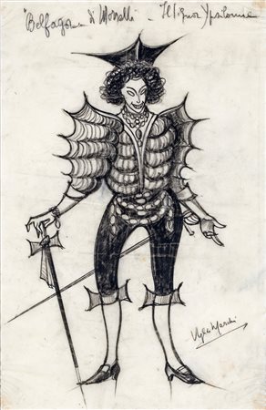 Virgilio Marchi Bozzetto di scena per Il Signor Ypsilone da "Belfagor" di Morselli