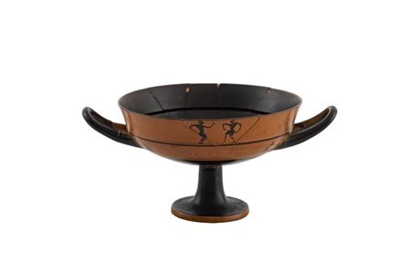 KYLIX ATTICA A FIGURE NERE DATAZIONE: 540-530 a.C. MATERIA E TECNICA: argilla...