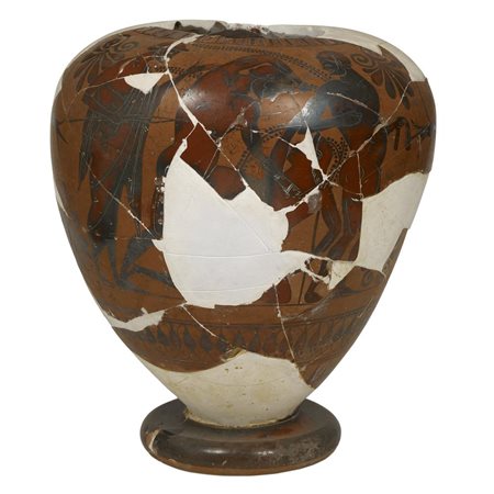 ANFORA ATTICA A FIGURE NERE DATAZIONE: VI sec. a. C. MATERIA E TECNICA:...