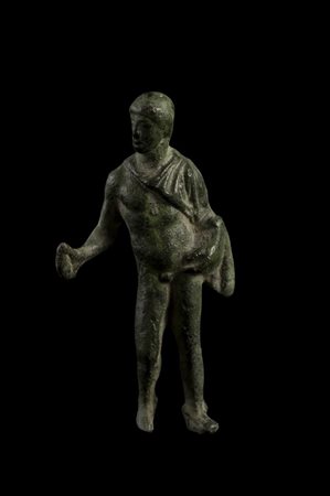 MERCURIO IN BRONZO DATAZIONE: II-I sec. a.C. MATERIA E TECNICA: bronzo fuso e...