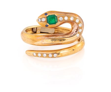 BRACCIALE SEMI-RIGIDO CON SMERALDO