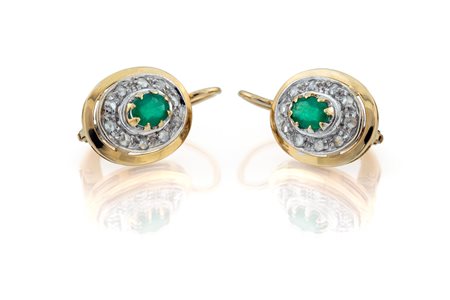 ORECCHINI CON SMERALDI A MONACHELLA