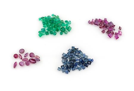 LOTTO DI RUBINI, ZAFFIRI, SMERALDI