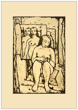 FELICE CASORATI Novara 1883 – Torino 1963 Senza titolo 1946 Litografia...