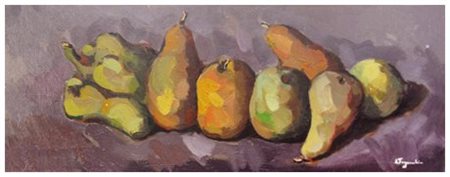 LIO TOGNOCCHI Livorno 1921 – 1994 Senza titolo Olio su faesite 25 x 69. Firma...