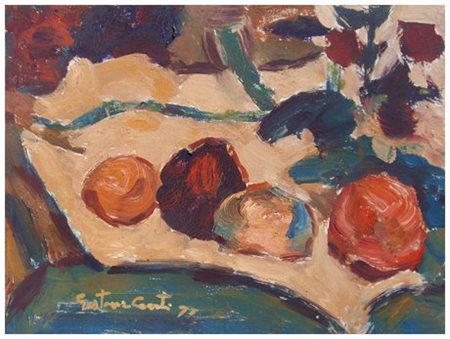 GASTONE CONTI Livorno 1905 - 1981 Senza titolo 1970 Olio su tela 30 x 40....