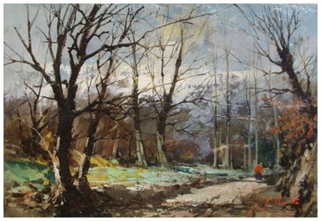 EZELINO BRIANTE Napoli 1901 – Roma 1971 Senza titolo Olio su tela 33,5 x 49....