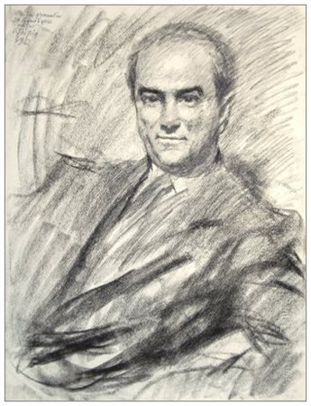 PAULO GHIGLIA Firenze 1905 – Roma 1979 Senza titolo 1942 Carbone su carta...