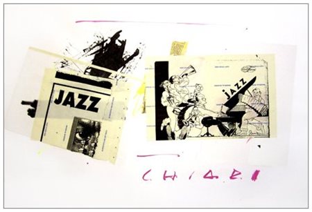 GIUSEPPE CHIARI Firenze 1926 – 2007 Jazz T.m. e collage su cartoncino 70 x...