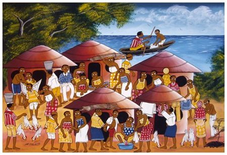 MAURUS MICHAEL MALIKITA Lindi (Tanzania) 1964 Senza titolo 2002 Olio su tela...